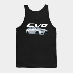 Mitsubishi Evo JDM Wicked White 10 X Tank Top